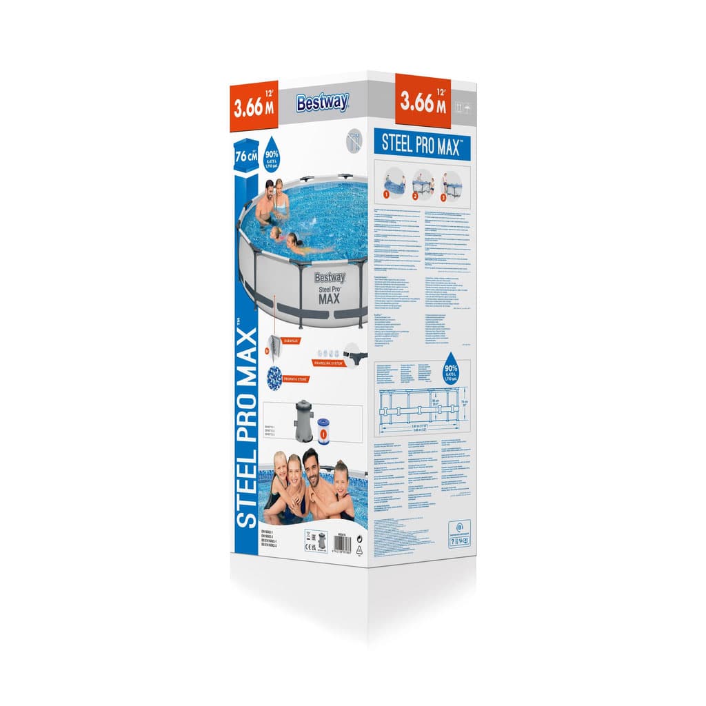 Steel Pro Max™ Piscine Ronde Avec Filtre et Pompe 366x76cm Bestway - Divers - صورة 2