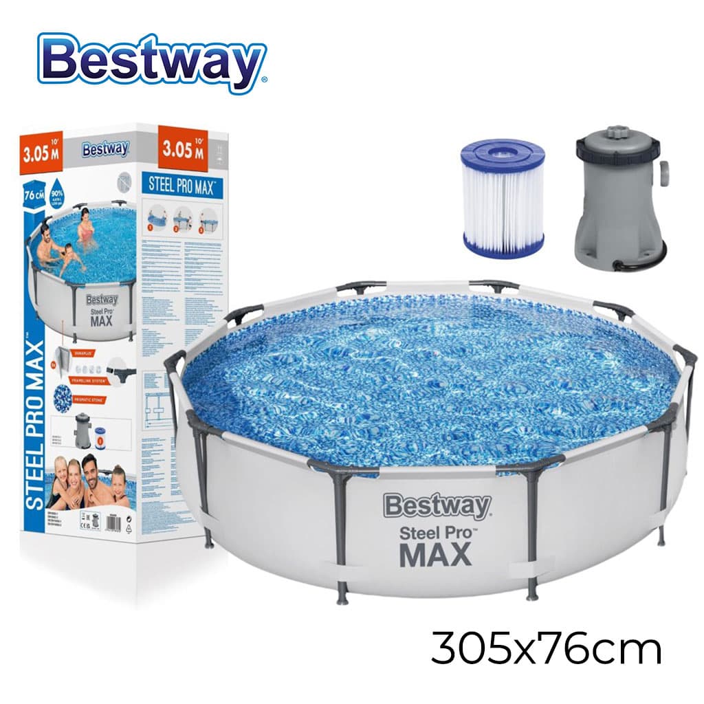 Steel Pro Max™ Piscine Ronde Avec Filtre et Pompe 305x76cm Bestway - Divers - صورة 1