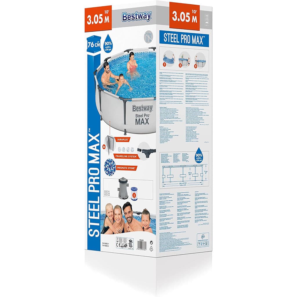 Steel Pro Max™ Piscine Ronde Avec Filtre et Pompe 305x76cm Bestway - Divers - صورة 3