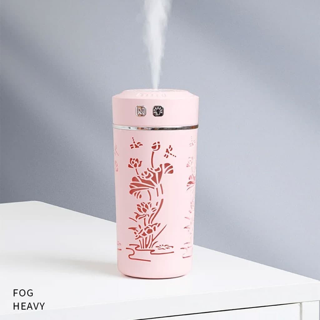 Diffuseur d’huiles essentielles et d’arôme froid, tasse de fleur de Lotus USB 250ml - Décoration - صورة 10