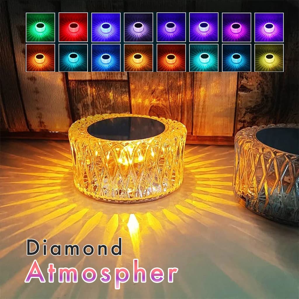 Lampe de Table en Cristal à Gradation tactile, Veilleuse Rechargeable par USB - Décoration - صورة 1
