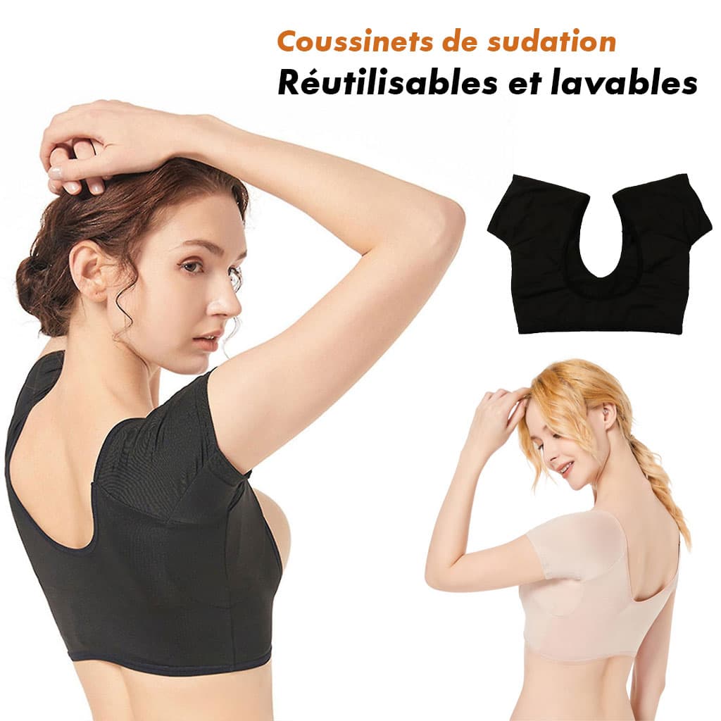 Coussinets de sudation en forme de t-shirt Réutilisables et lavables Pour les aisselles - وسادات عرق على شكل قميص قابلة لإعادة الاستخدام - Sport - صورة 1
