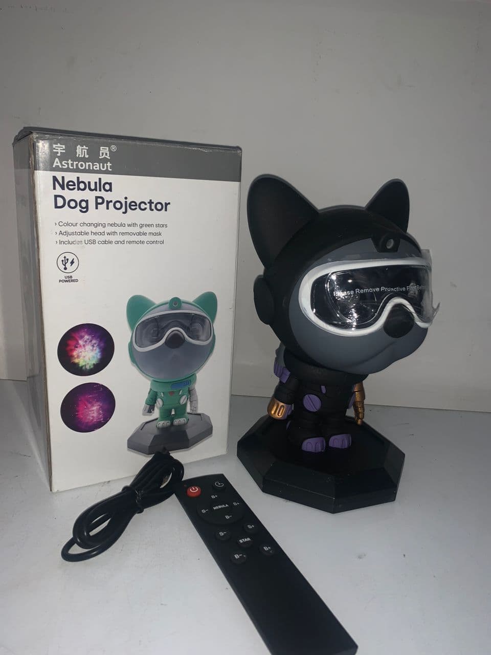 Bulldog Astronaute Projecteur Lampe Nébuleuses Espace Lumières - Électronique - صورة حقيقية 6