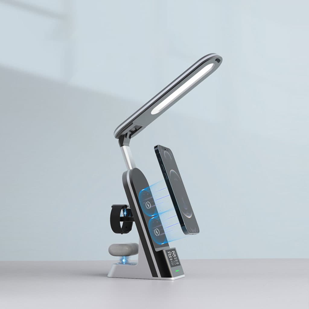 Réveil Multifonction Lampe de Table LED 15W Support de Chargeur sans Fil - Électronique - صورة 4