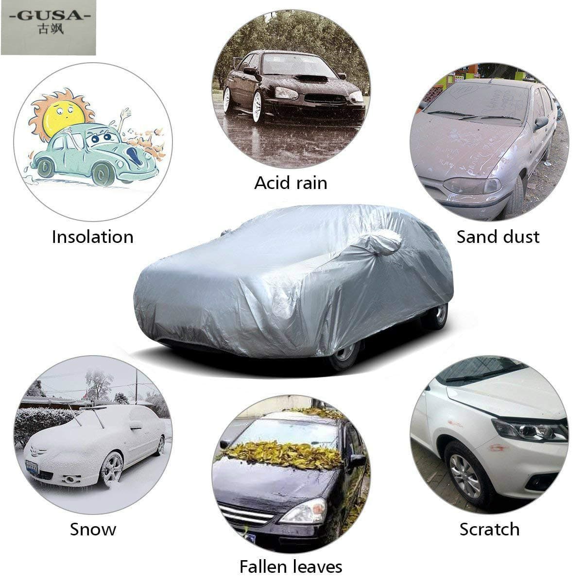 Bâche Auto Housse de Protection 4 Saisons (Tout types de voiture) /M/L/XL - Accessoires Auto/Moto - صورة 2