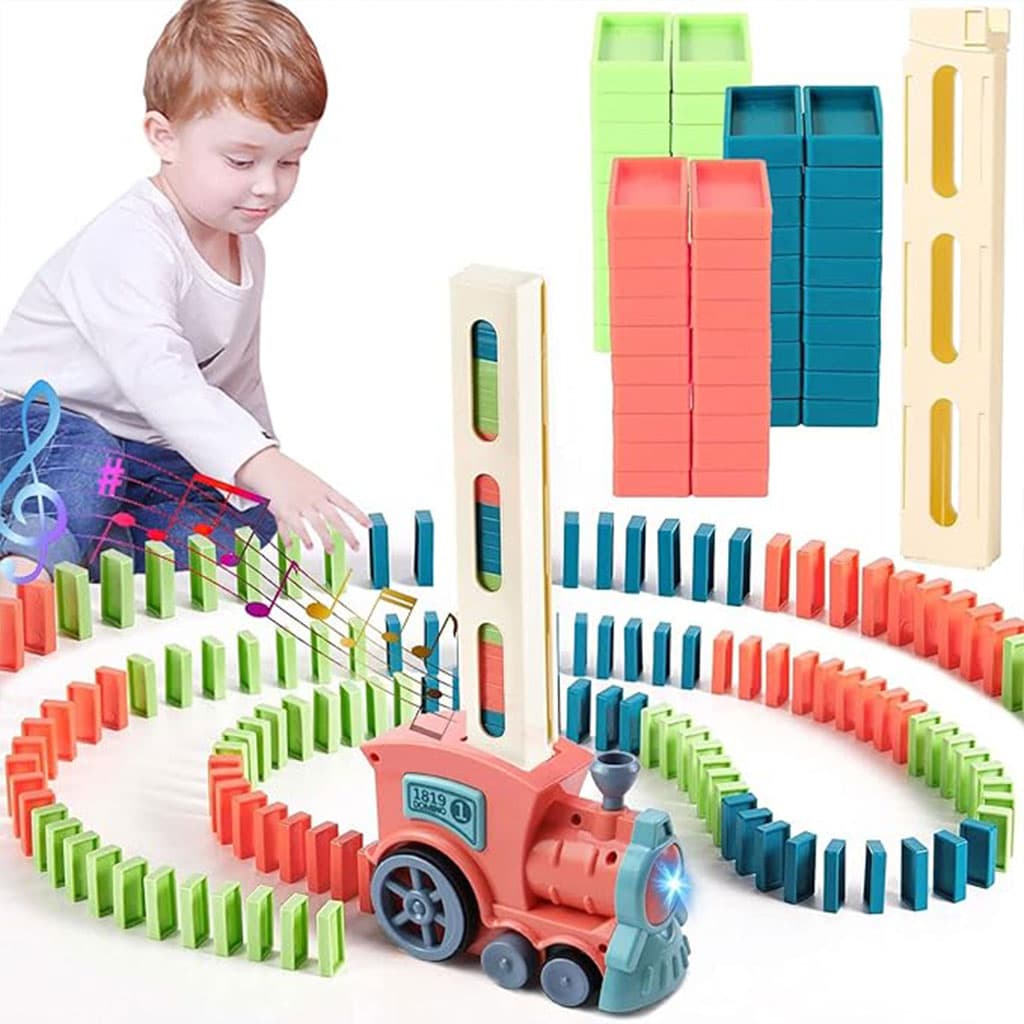 Jeu De Train Domino Educatifs avec lumières et Musique pour Enfants - Jouet & Gaming - صورة 1