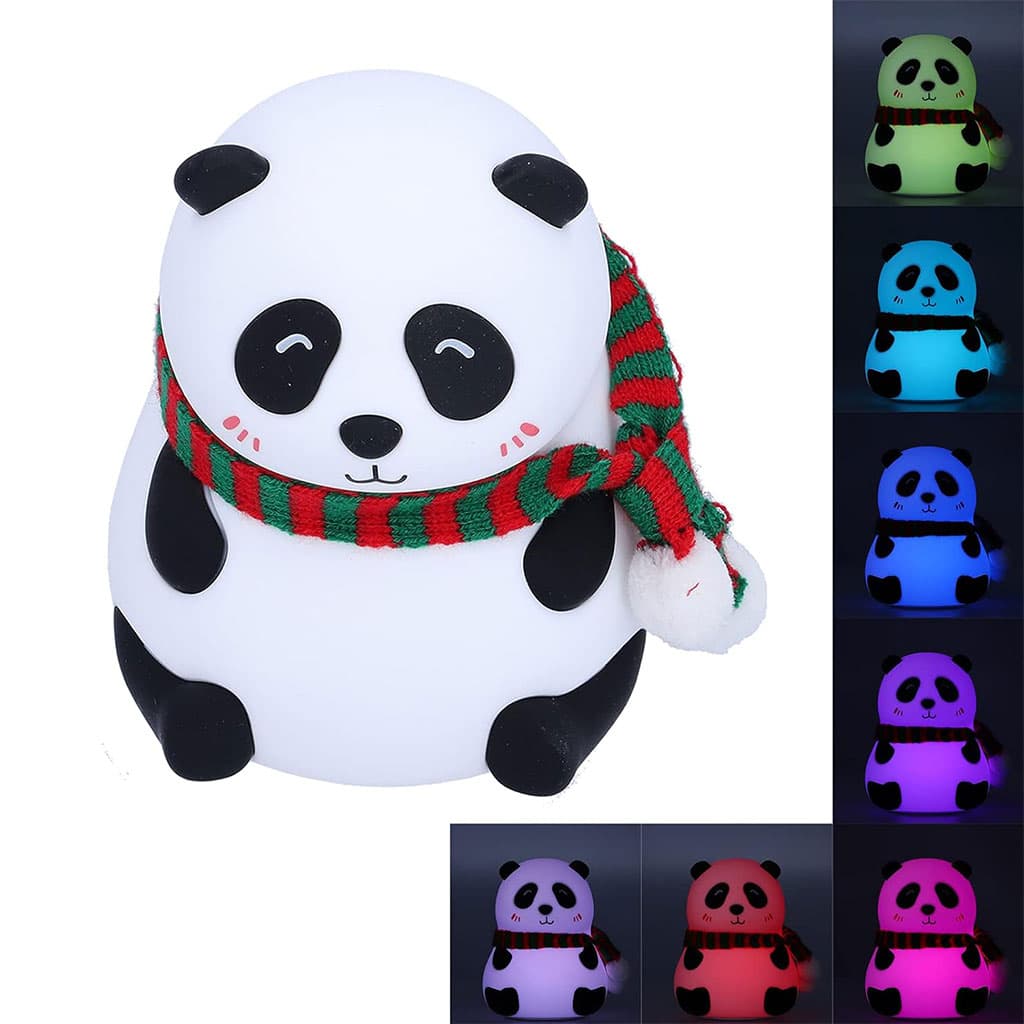 Veilleuse Forme de Panda Silicone Rechargeable Pour Bébé - Décoration - صورة 3