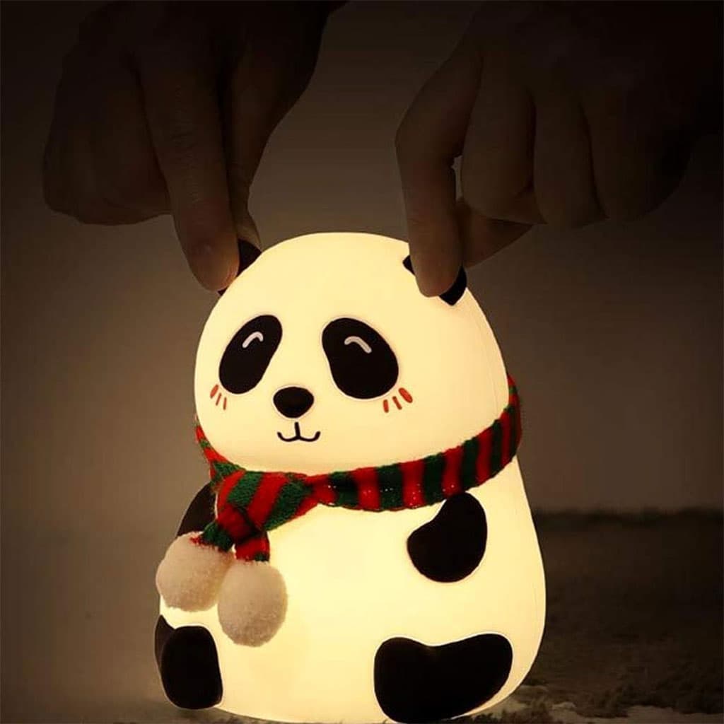 Veilleuse Forme de Panda Silicone Rechargeable Pour Bébé - Décoration - صورة 5