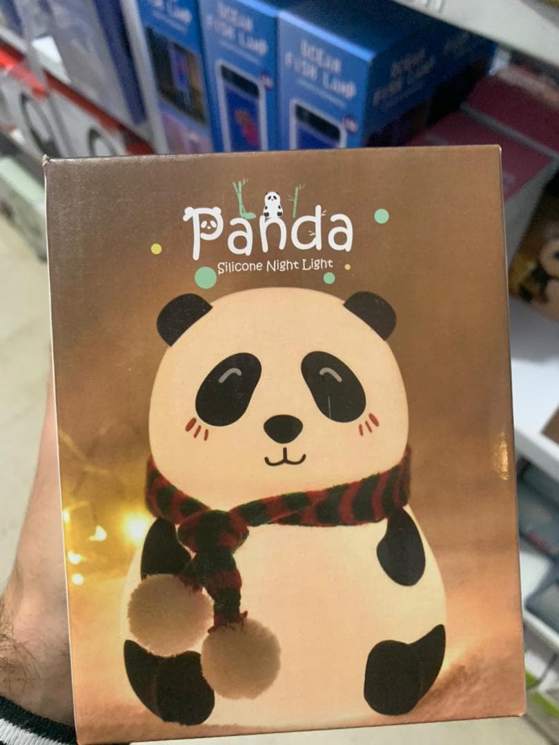 Veilleuse Forme de Panda Silicone Rechargeable Pour Bébé - Décoration - صورة حقيقية 8