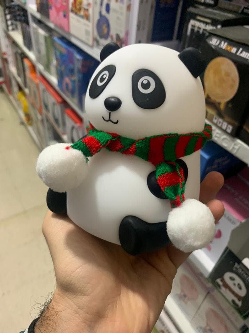 Veilleuse Forme de Panda Silicone Rechargeable Pour Bébé - Décoration - صورة حقيقية 10