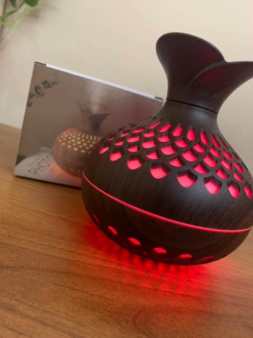 Diffuseur D’huiles Essentielles 300ml Avec 7 Lumières LED Colorée - Décoration - صورة حقيقية 6