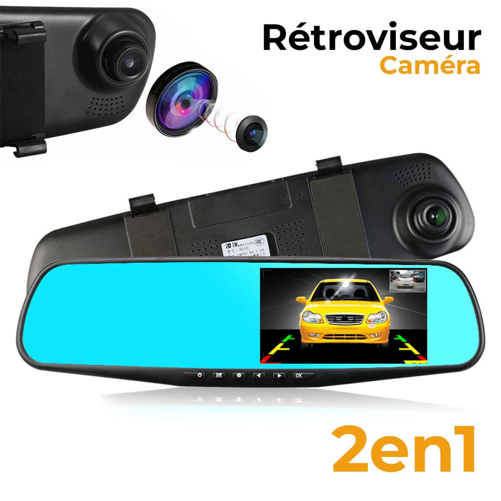 Rétroviseur et Caméra de voiture avant FHD 1080P 4.3P - Accessoires Auto/Moto - صورة 1