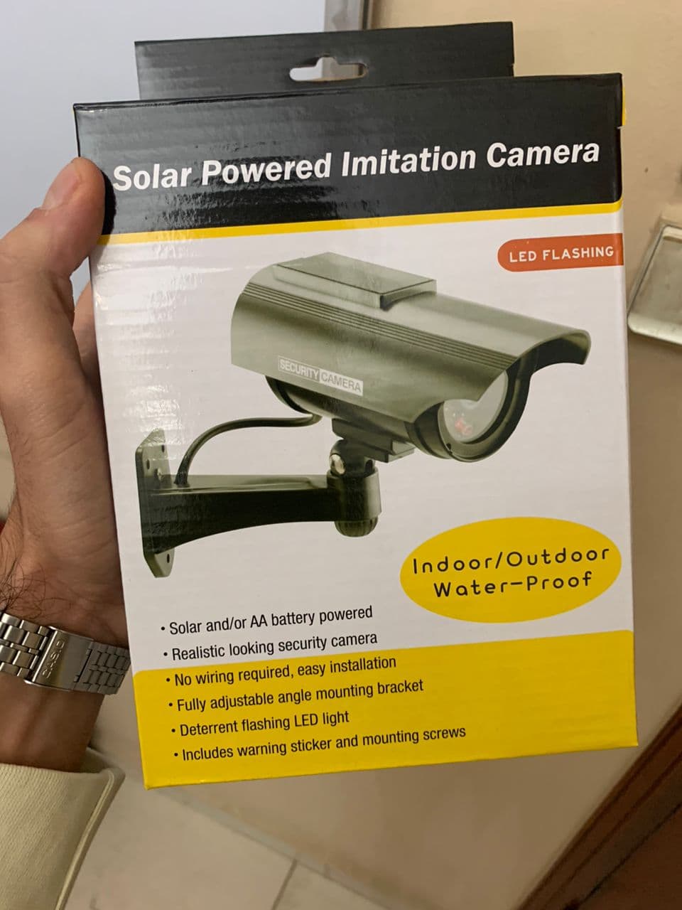 Fausse Caméras de Vidéosurveillance à énergie Solaire avec Clignotant Rouge LED - Divers - صورة حقيقية 8