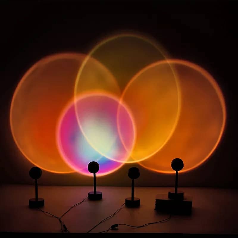 Projecteur de coucher de soleil rotatif à 180 ° USB décoration murale - Électronique - صورة 5