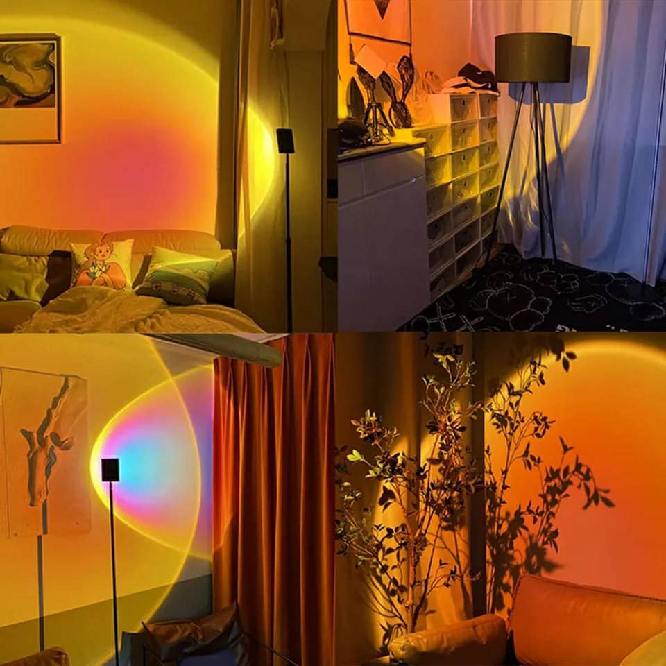 Projecteur de coucher de soleil rotatif à 180 ° USB décoration murale - Électronique - صورة 7