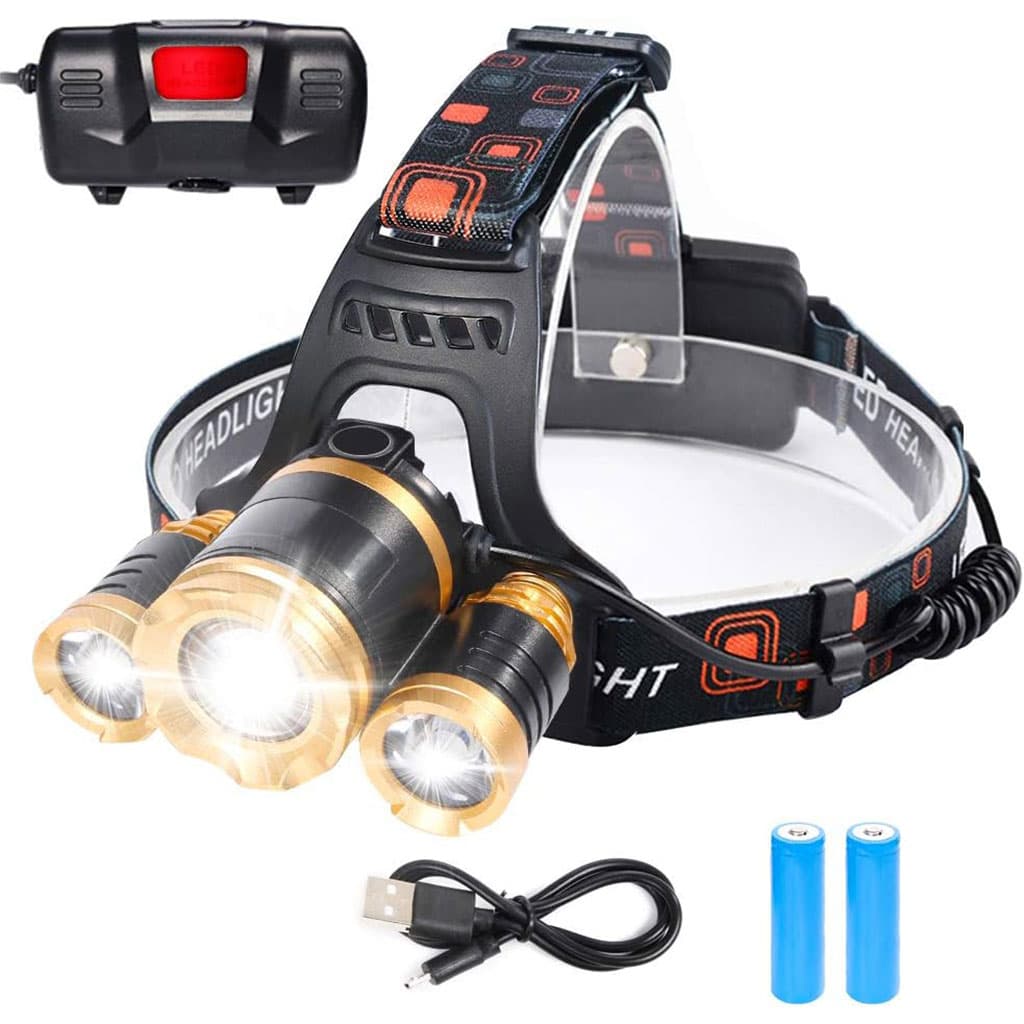 Lampe frontale LED 4 modes 6000K USB rechargeable - Camping et Randonnée - صورة 1