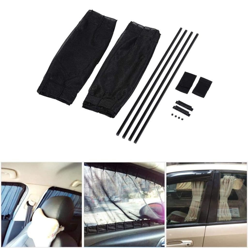 2Pcs Rideau glissé de fenêtre Protection UV pour Voiture – ستار نوافذ جانبية في السيارة - Accessoires Auto/Moto - صورة 6