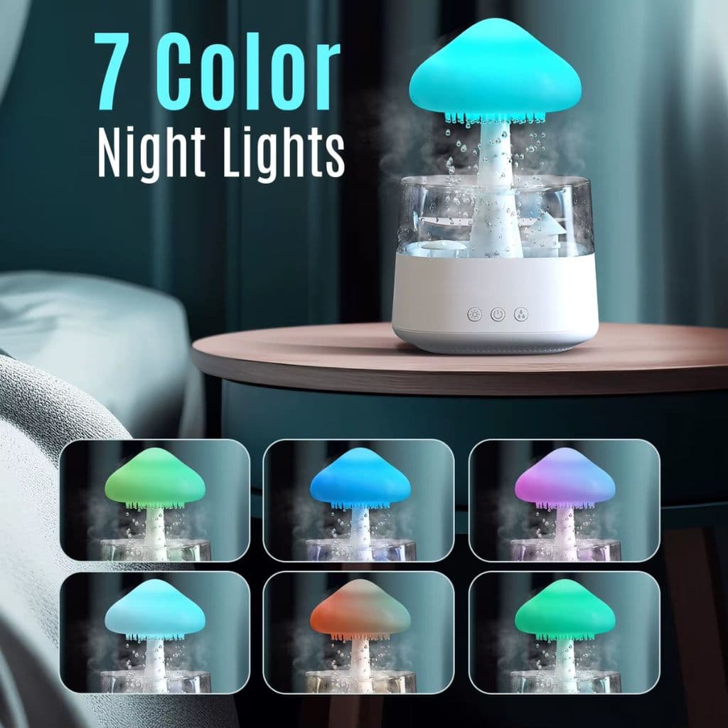 Diffuseur d'Huiles Essentielles Nuage Pluie 300ml et Bluetooth Speaker – معطر بشكل غيمة ممطرة و مكبر صوت بلوتوث - Électronique - صورة 5