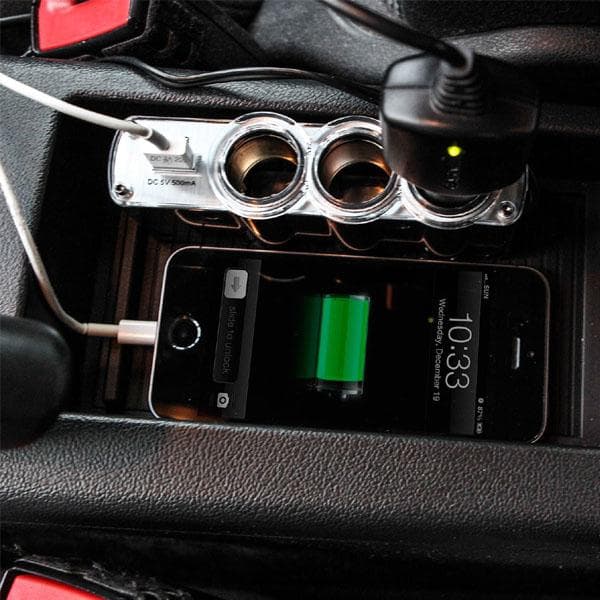 Triple Prise 12V/24V Allume-ci-gare USB Alimentation WF-0120 - Accessoires Auto/Moto - صورة 2