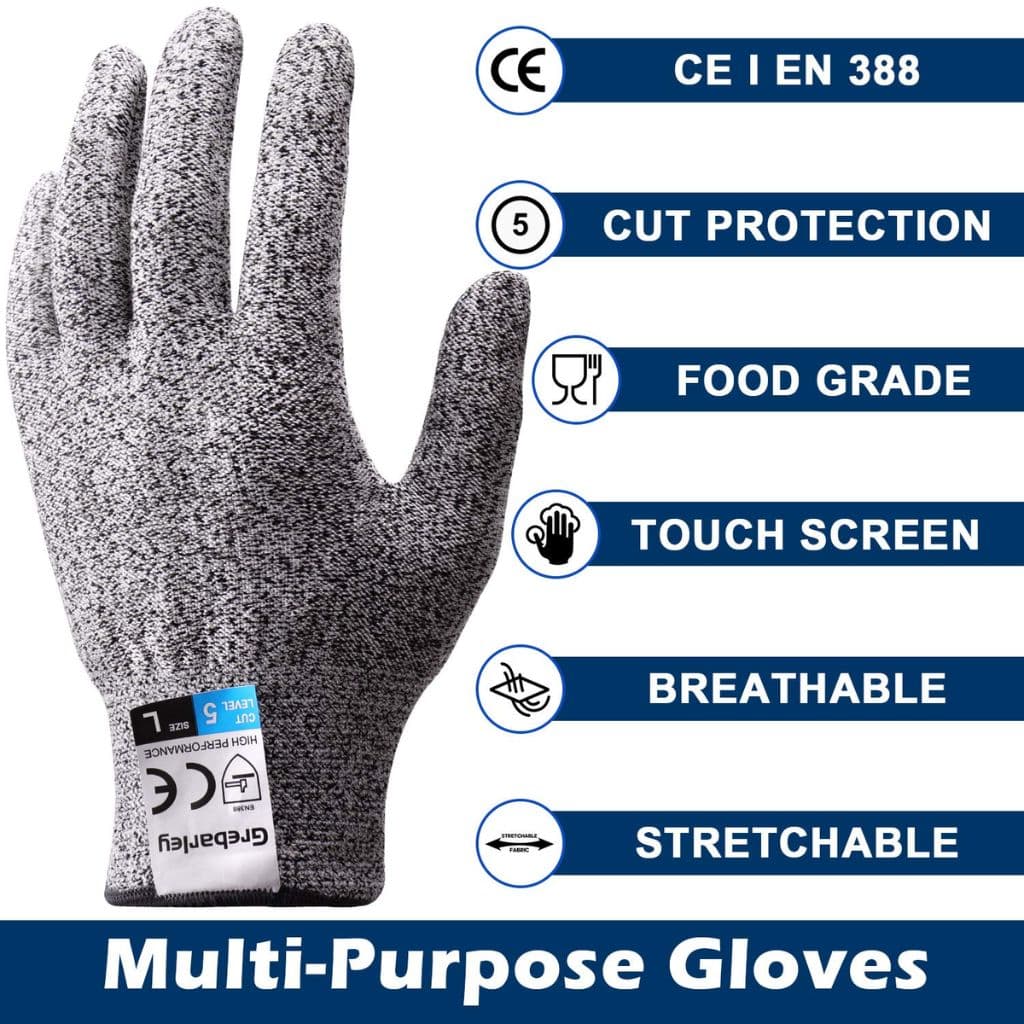 Gant de Protection Anti-Coupure Gant de Sécurité de Niveau 5 – قفازات المقاومة للقطع - Outillage et Bricolage - صورة 4