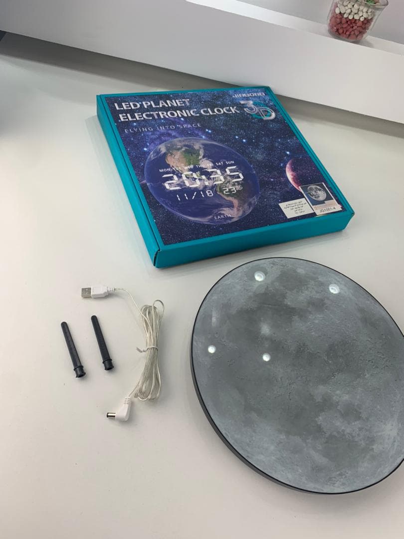 Horloge Murale Moon Numérique LED 13 Pouces – ساعة حائط رقمية - Électronique - صورة حقيقية 9
