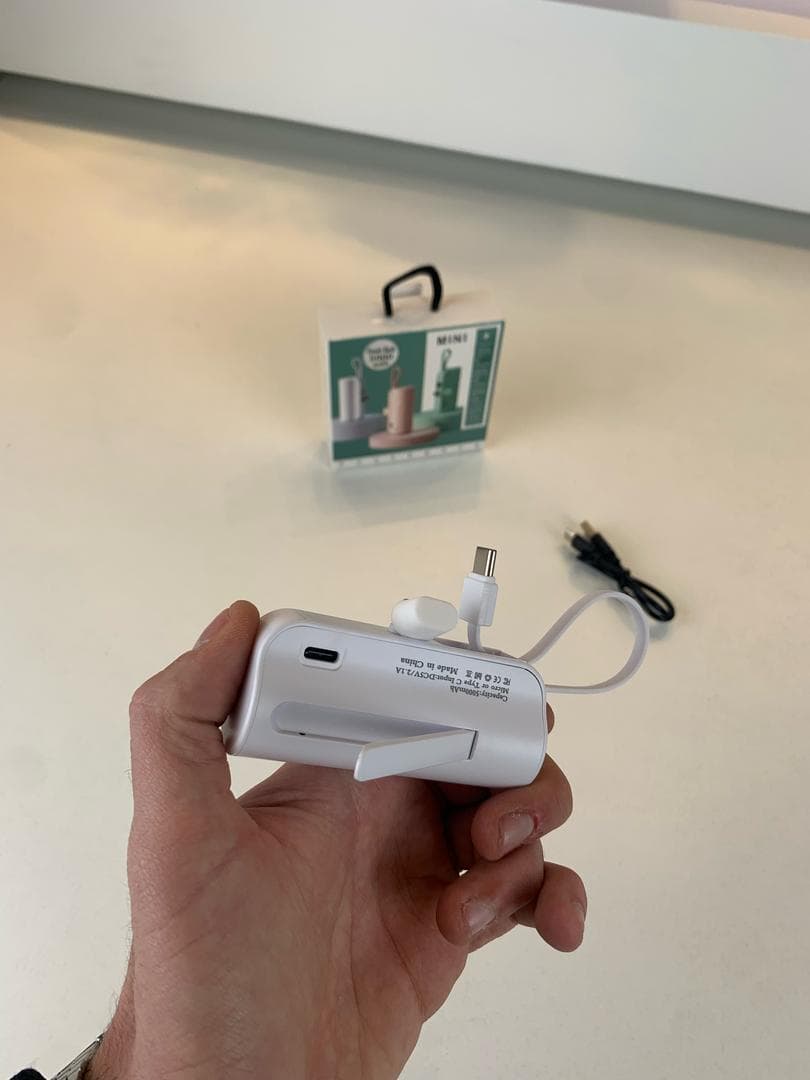 PowerBank 5000mAh et Support Telephone 2en1 – باور بانك - Électronique - صورة حقيقية 10