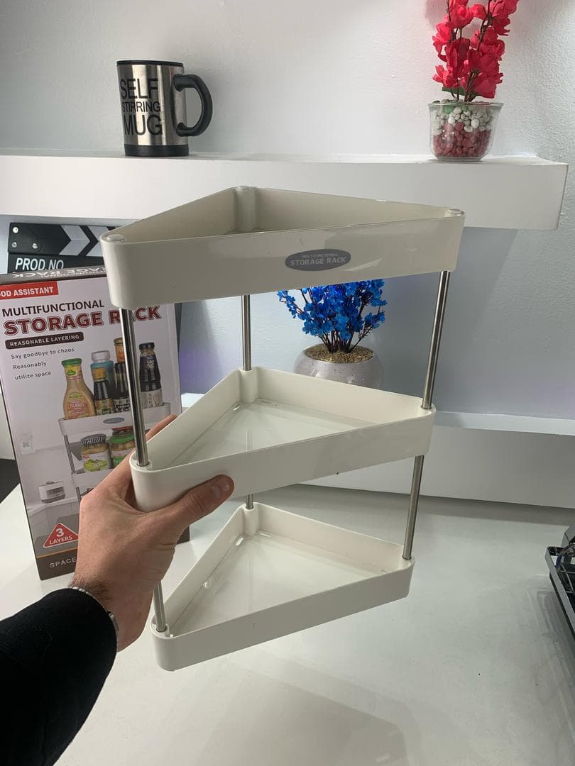 Étagère d'Angle de Rangement Multifonctionnelle 3 Tier – رف زاوية للتخزين متعدد الوظائف - Cuisine - صورة حقيقية 10