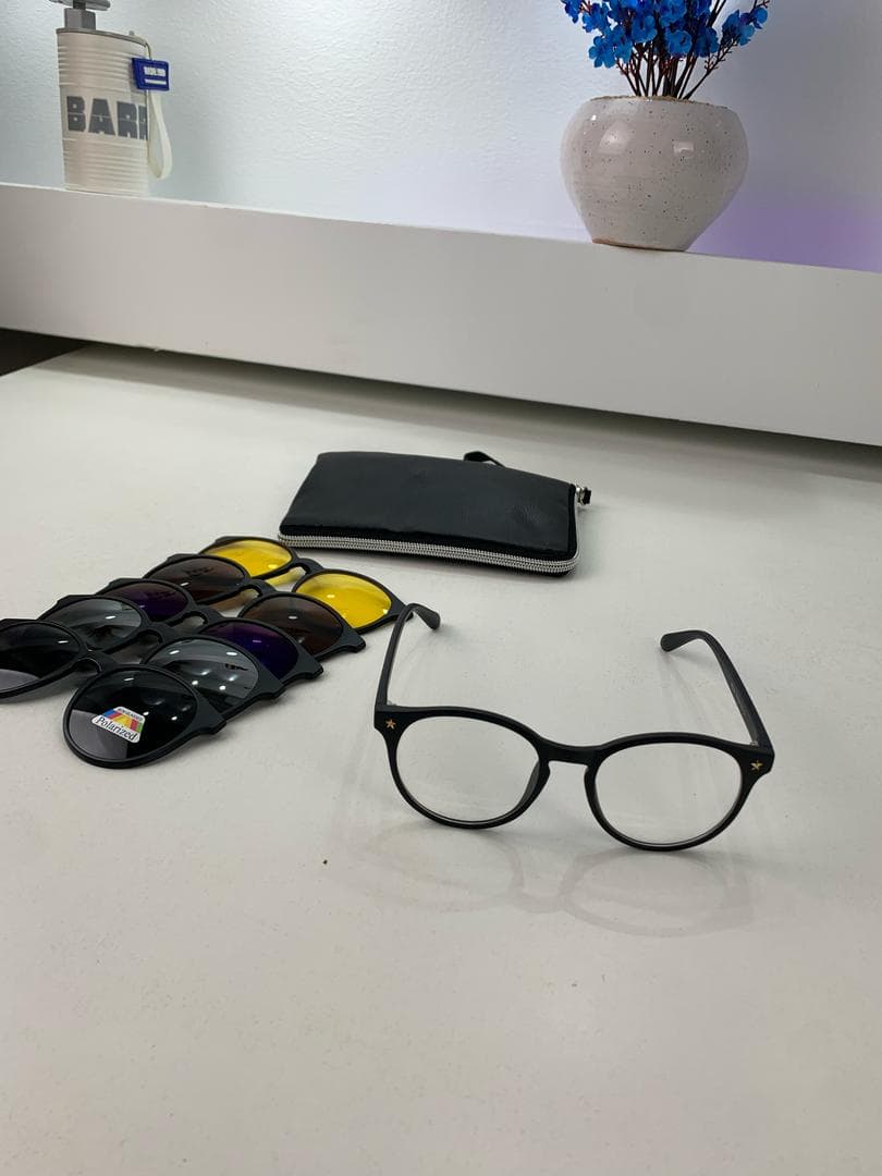 Lunette 6 En 1 2231A Optique / Soleil / Nuit - نظارات شمسية مغناطيسية - Accessoires - صورة حقيقية 10
