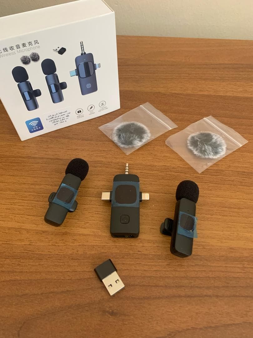 Microphone cravate sans fil 3 en 1 Plug and Play avec puce de réduction du bruit – ميكروفون لاسلكي - Électronique - صورة حقيقية 8