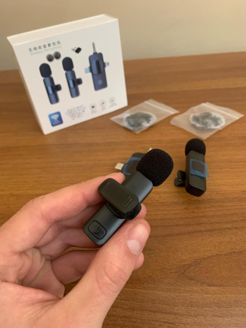 Microphone cravate sans fil 3 en 1 Plug and Play avec puce de réduction du bruit – ميكروفون لاسلكي - Électronique - صورة حقيقية 9