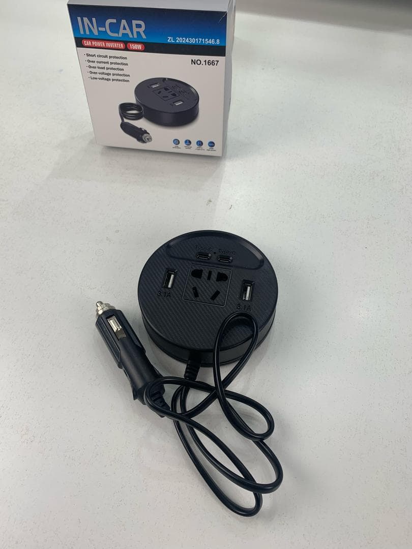 Olesson Convertisseur de courant pour voiture 150W – جهاز شحن في السيارة - Accessoires Auto/Moto - صورة حقيقية 7