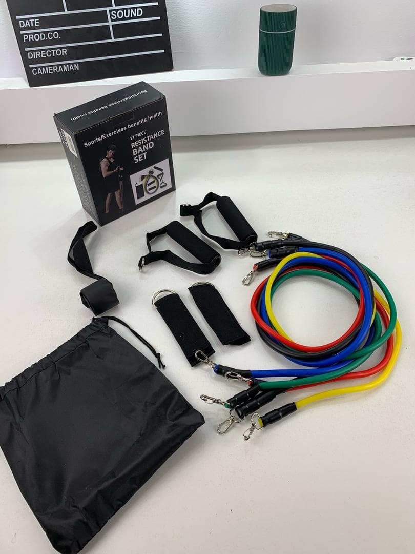Cordes élastiques de musculation Ensemble de bandes pour sport 11Pcs (5Kg-45Kg) – طقم التدريب المنزلي - Sport - صورة حقيقية 8