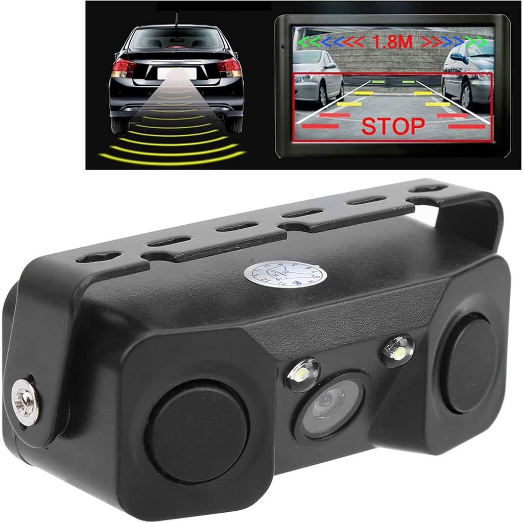 Kit de caméra de recule avec double capteur de de stationnement – كاميرة خلفية مع رادارات خلفية - Accessoires Auto/Moto - صورة 3