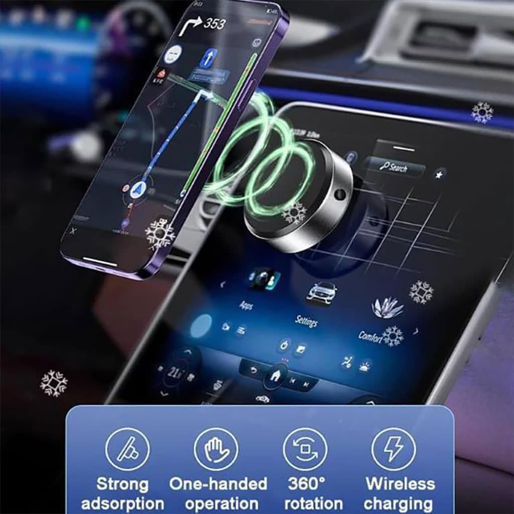 Support de téléphone double face ventouse électrique – حامل هواتف مغناطيسي - Accessoires Auto/Moto - صورة 4