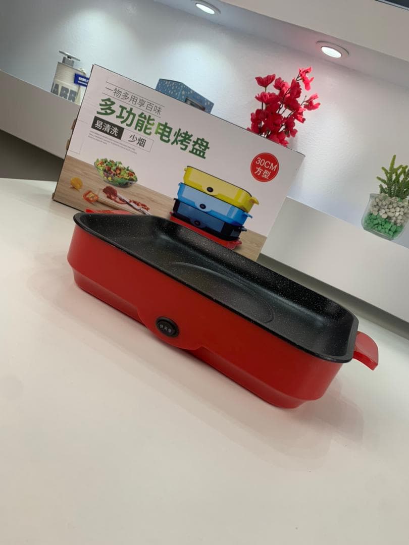 Gril Électrique et Barbecue Antiadhésif 30cm – شواية كهربائية مضادة للالتصاق - Cuisine - صورة حقيقية 9