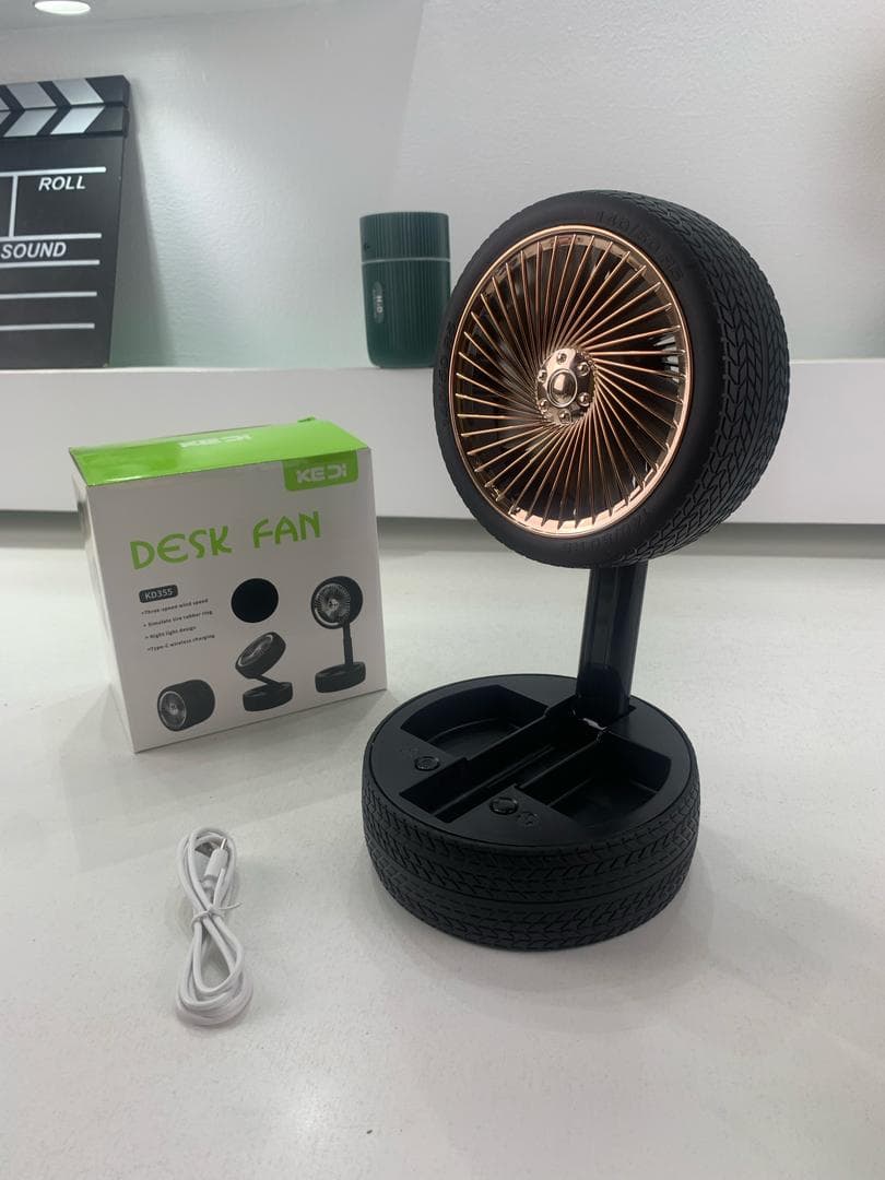 Ventilateur Pliable et Portable Forme Roue Silencieux avec 3 Vitesse – مروحة محمولة - Électronique - صورة حقيقية 10