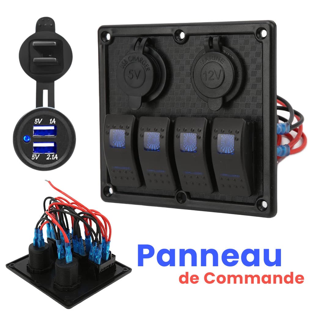 Panneau de commande 12-24V à 4 Interrupteur – لوحة تحكم - Électronique - صورة 1