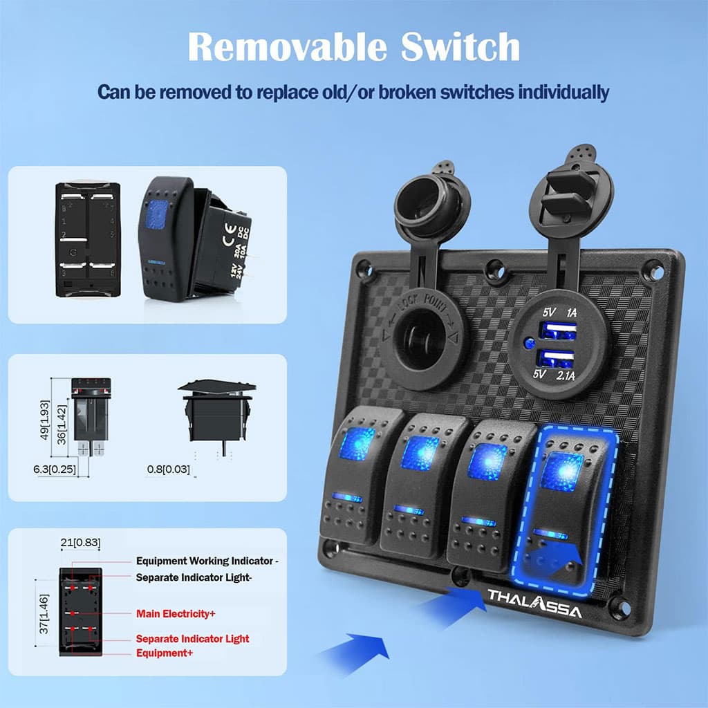 Panneau de commande 12-24V à 4 Interrupteur – لوحة تحكم - Électronique - صورة 2
