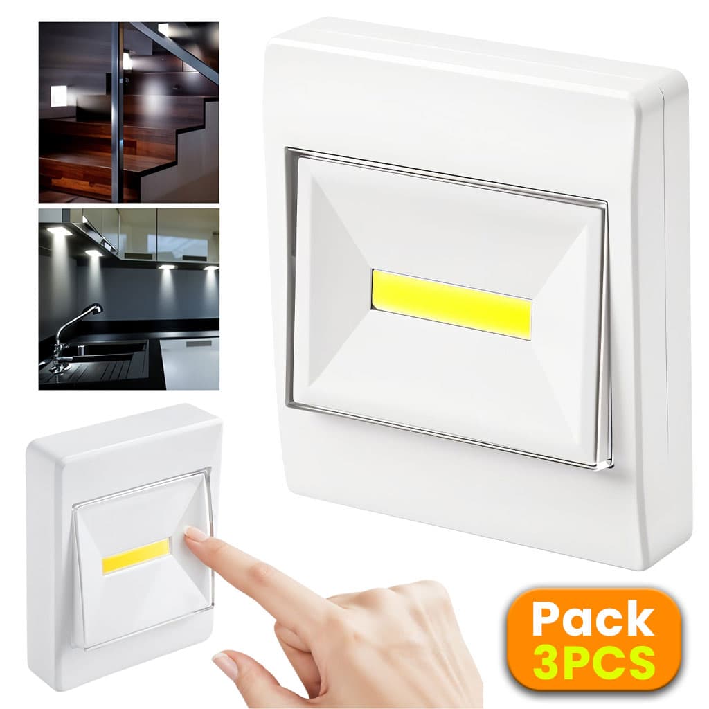 Pack de 3 Lampes Interrupteur LED COB pour Placard – طقم مصابيح إضاءة منزلية - Électronique - صورة 1