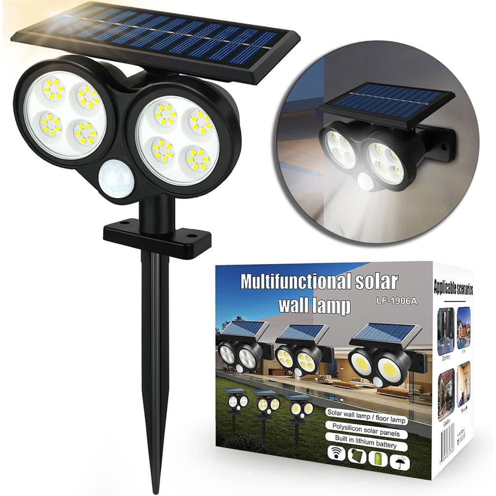 Lampe Solaire d’extérieur avec Détecteur de Mouvement LF-1906A – مصباح خارجي يعمل بالطاقة الشمسية - Électronique - صورة 1