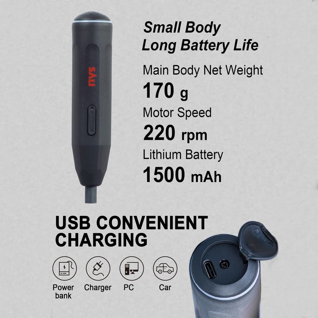 Tournevis Électrique Sans Fil SALI 39 en 1 Batterie Lithium 1200mAh – مفك براغي كهربائي - Outillage et Bricolage - صورة 4