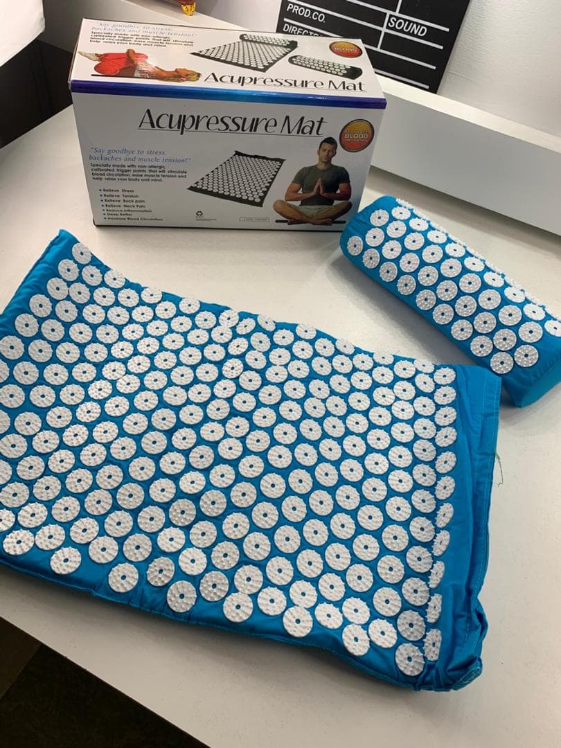 Coussin et Tapis Massage en Polymère d’acupression avec Sac de Rangement – بساط تدليك مع وسادة وحقيبة متنقلة - Sport - صورة حقيقية 11