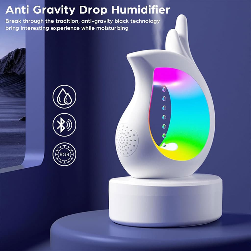 Humidificateur antigravité et haut-parleur Bluetooth RGB en forme de goutte d’eau – معطر جو ومكبر صوت - Électronique - صورة 3