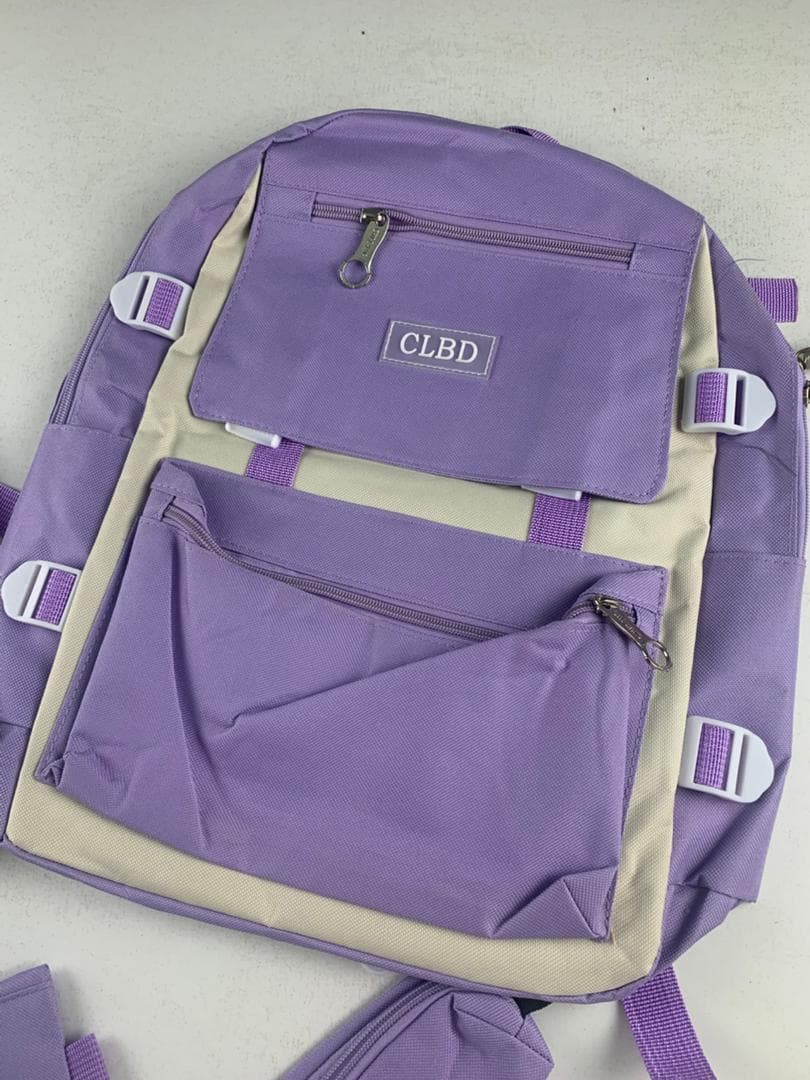 Ensemble de sacs d’école Kawai pour adolescents 4Pcs CLBD V1 Mauve – محفظة 4 قطع كاواي بنفسجي - Sac à dos et Mode - صورة حقيقية 6