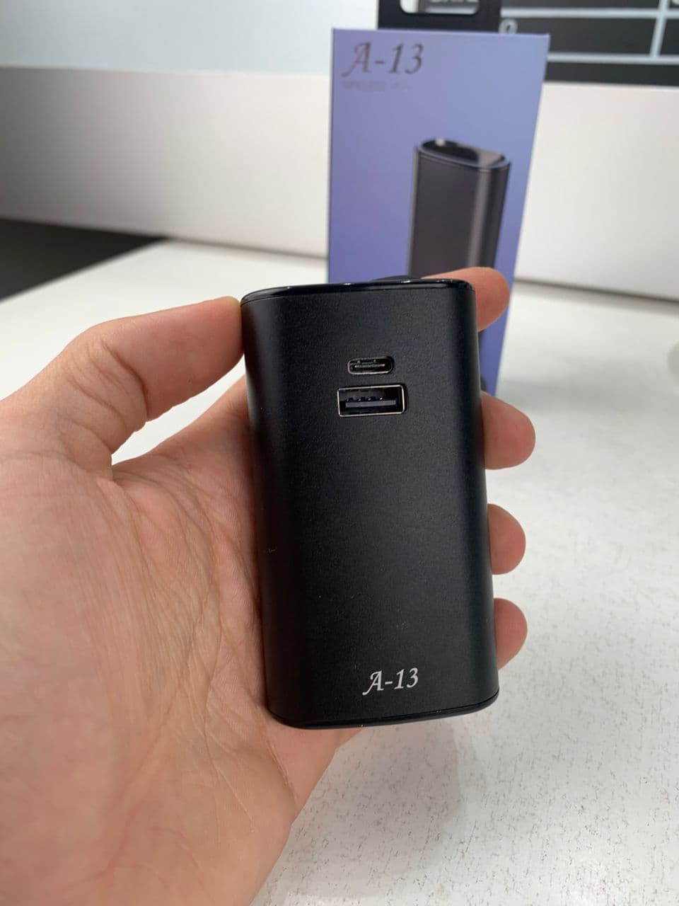 Écouteurs Sans Fil VALDUS A13 TWS 3EN1 avec Boîtier de Charge 1000mAh et Allume Ci-gare Intégré- سماعة لاسلكية وباور بانك مع مشعل - Électronique - صورة حقيقية 4