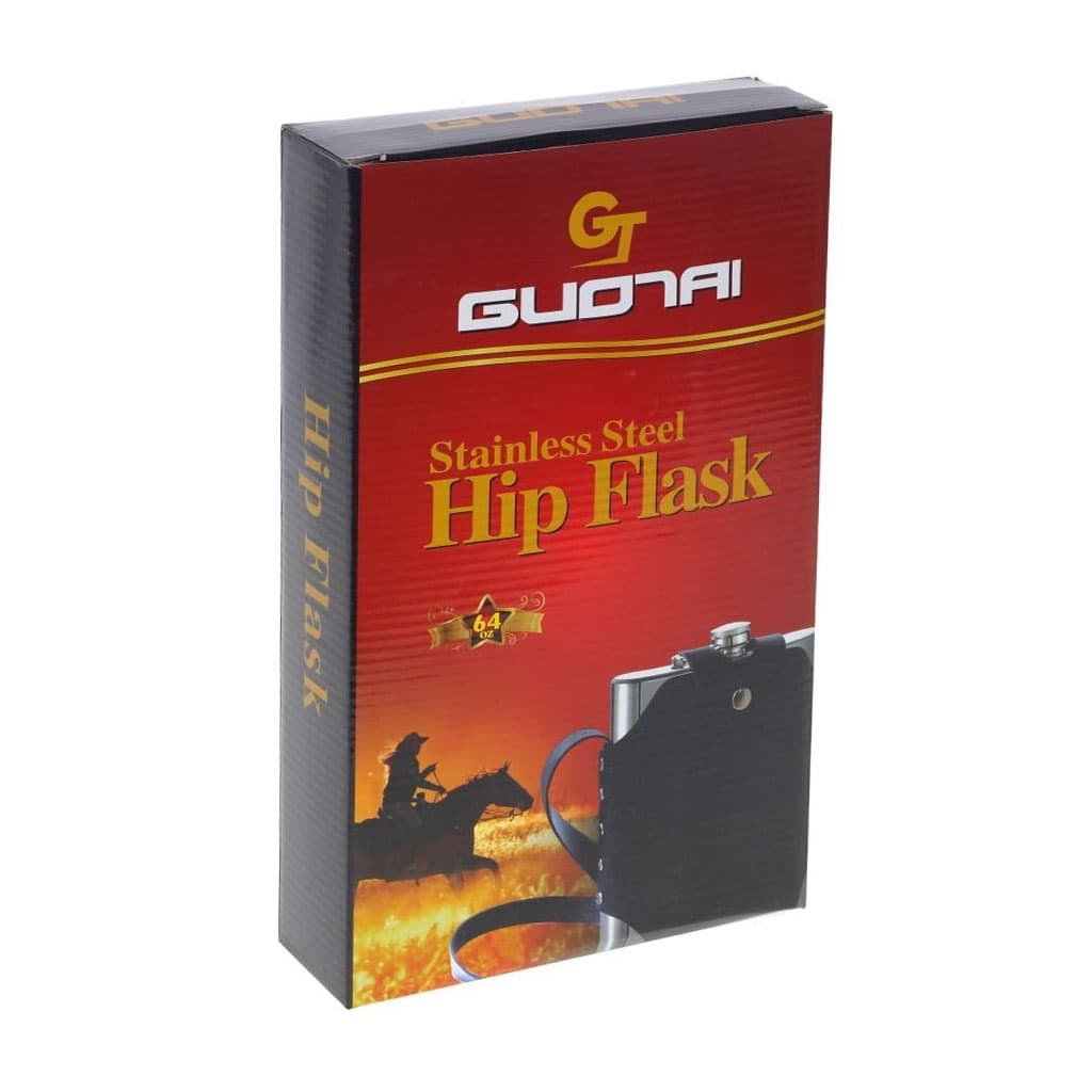 Flasque Métallique Portable 1800ml en Acier Inoxydable 18/8 avec Étui en Cuir pour Activités Extérieures - Camping et Randonnée - صورة 7