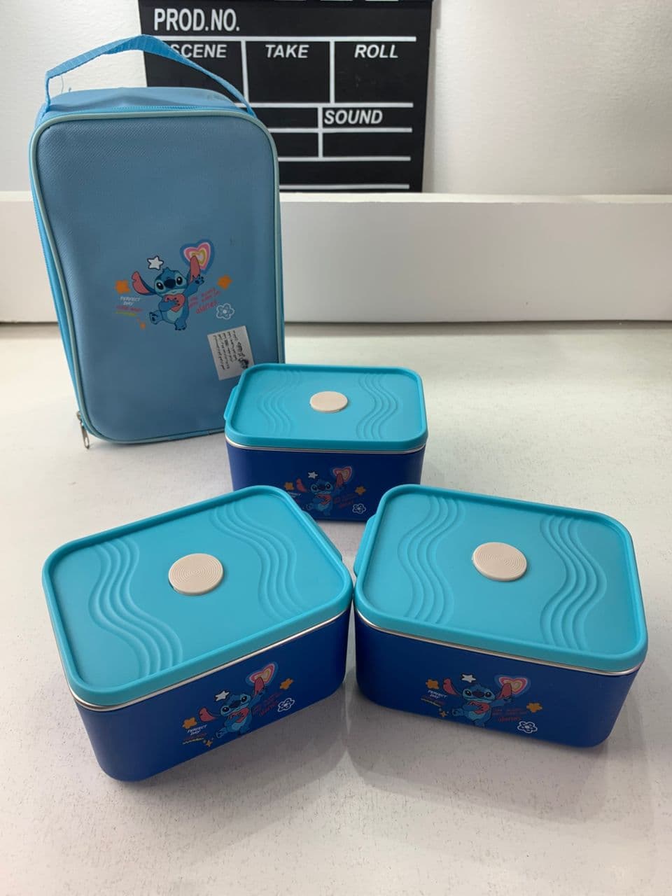 Lunch Box avec Sac Isotherme Design Cartoon 3 Compartiments Alimentaires – حافظة أطعام للأطفال 3 طبقات - Cuisine - صورة حقيقية 7