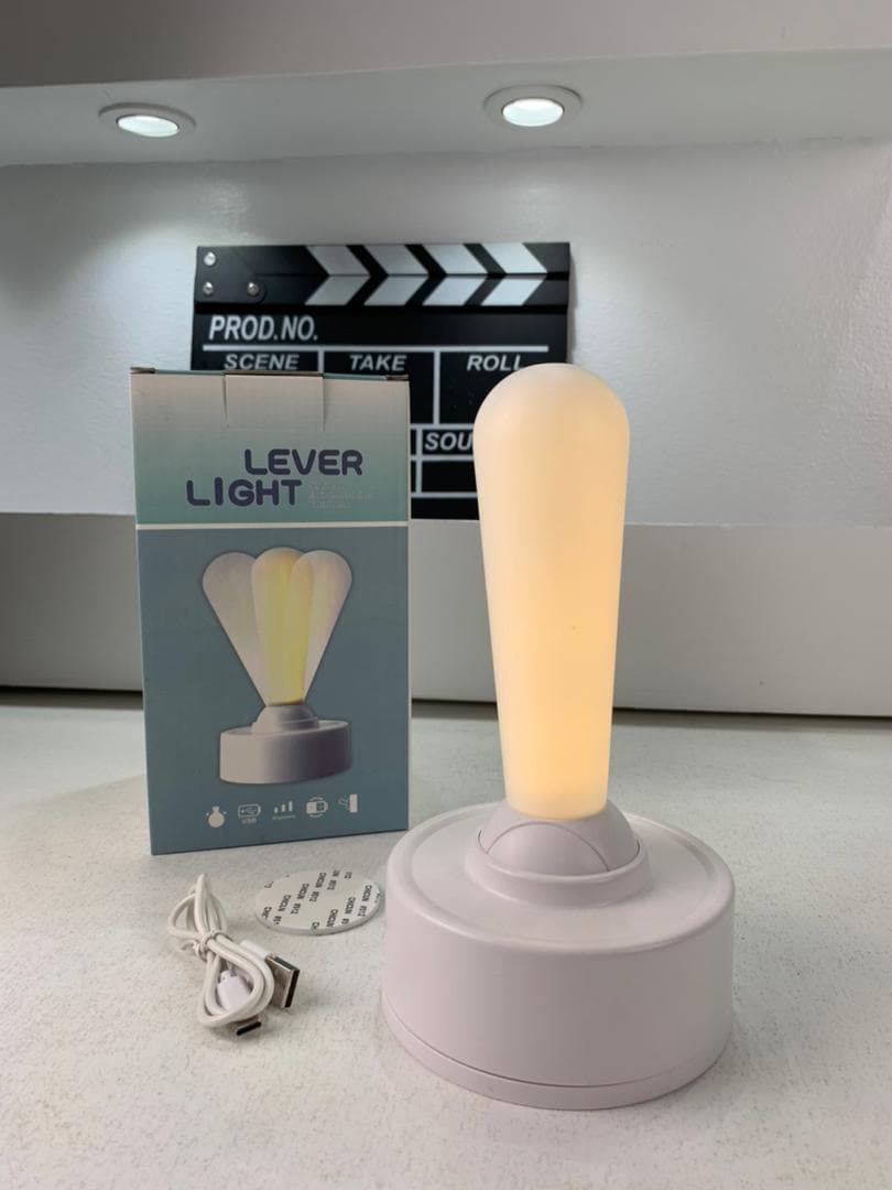 Veilleuse LED à Levier avec Interrupteur à bascule Rechargeable – مصباح غرف نوم قابل للشحن - Électronique - صورة حقيقية 8
