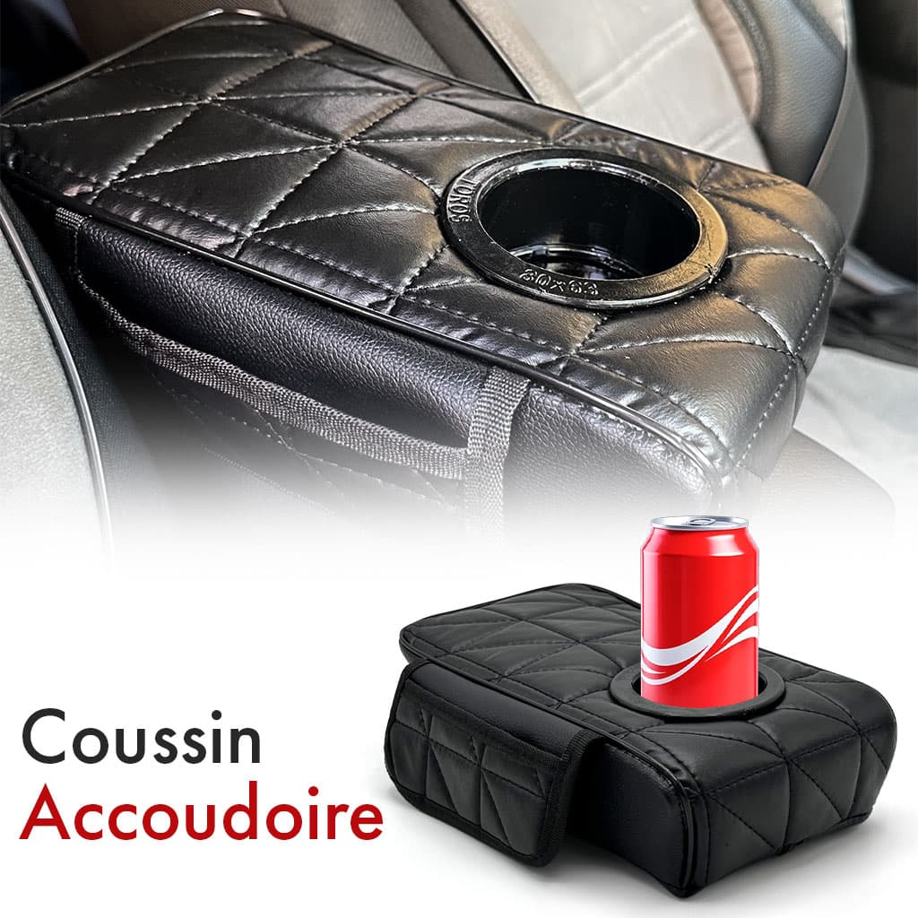 Coussin d’accoudoir de voiture avec porte-gobelet V2 – وسادة منظم الأغراض في السيارة - Accessoires Auto/Moto - صورة 1