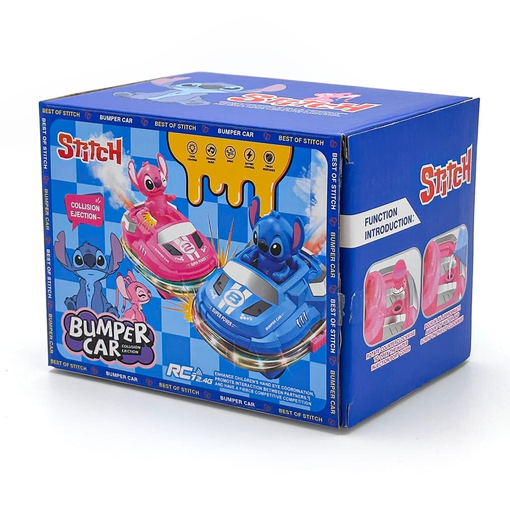 Voiture Télécommandée Stitch Bumper Car Rechargeable 2Pcs pour Enfants – لعبة سيارات اللاسلكية للأطفال ستيتش - Maternité - صورة 7